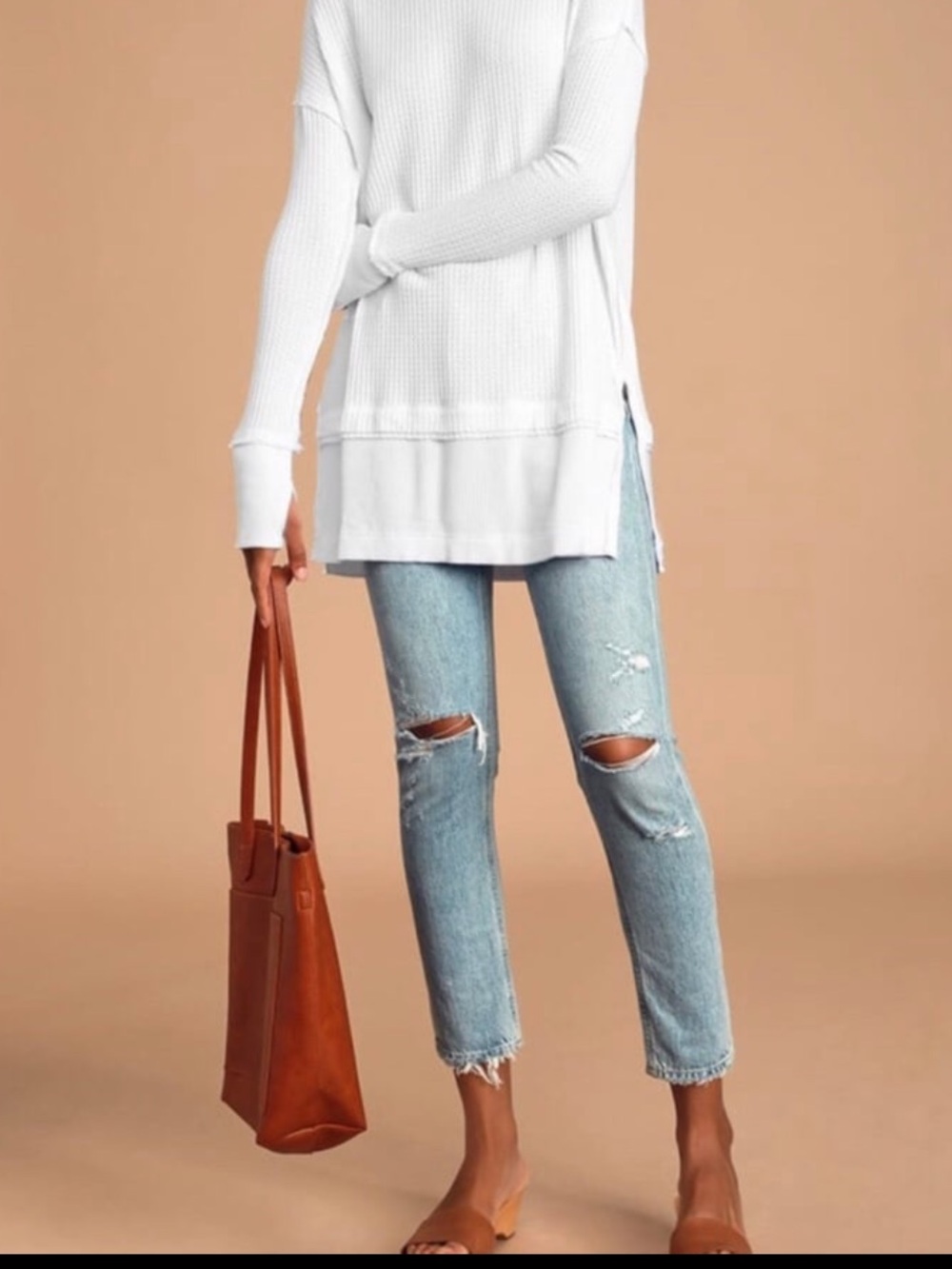 We The Free Free People White North Shore Thermal Tunic Top
Oversized fits XS/L